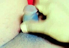 rubbing tiny 18+ clitty while pissing in sensual tease