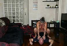 Mature milf with big tits fucks policeman during arrest, squirting in anal scene.