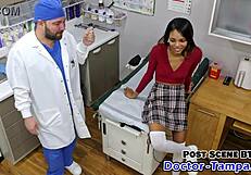 Become Doctor Tampa! Humiliate Ebony Solana During Her Cheerleading Physical – She Thought It Was Formal, But You'll Examine This Hottie Thoroughly!