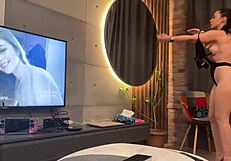 my stepsister didn't mind showing her body for my pleasure, kissing my cock as i cum hard.