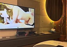 my stepsister didn't mind showing her body for my pleasure, kissing my cock as i cum hard.