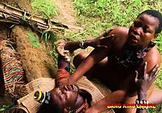 My BBW wife welcomes me home with blowjobs after bush hunting for homemade sex.