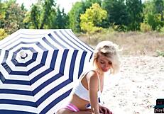 uhh big natural tits teen eva tali gettin naked outdoors with playboy