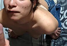 My Girlfriend Giving a Deepthroat, Craving Cum on Her Face