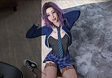 Fresh women 20 in cute outfits with curvy figures