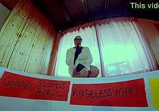 Dominatrix Mistress April slams huge holes with double fisting action