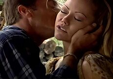 Busty Julie Meadows takes it hard in her tight ass while bent over in heels. Nature adds to the raw thrill!