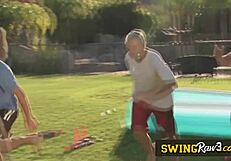 Softcore Massages Heat Up Between Naked Swingers This Weekend.