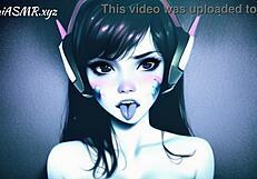 D.Va ASMR kissing and sucking creates amazing tingles