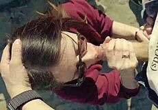 Amateur slut craves outdoor deepthroat with stranger