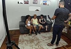 old man crazy to fuck skinny latina ass in doggystyle orgy backstage