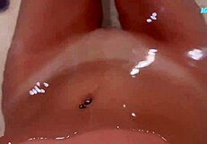 I feel so wet masturbating in the bathroom with my petite teen body.