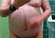 Wow, check out this naked wanking action with a hard cock in full view!