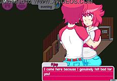 step sister drops towel in shower scene