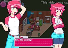 step sister drops towel in shower scene