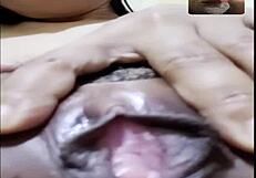 Pretty Filipina starts video call sex