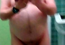 Wow, check out this naked wanking action with a hard cock in full view!
