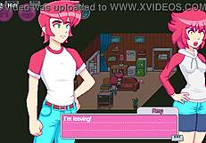 step sister drops towel in shower scene