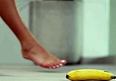 4K Foot Fetish Action with Bare Feet and Heels Crushing Fruit