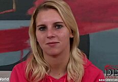 Blonde Offers Hairless Peach Muffin Barefoot In Boots