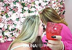 Bruna and Cleo, teasing with anal and blowjob on huge cock?