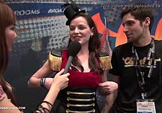 Asian Teen Flashes Big Tits at Expo