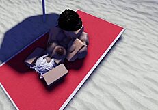 Roblox Slut Bent Over and Fucked in Public Beach