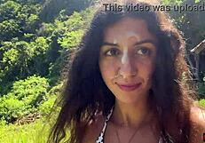 OMG! Hottie Sucks My Dick on Public Beach and Walks with Cum on Face