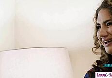 Brunette Best Friend Licks Big Natural Tits Intensely