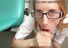 dentist on knees sucking monster cock