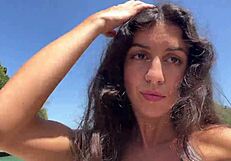 OMG! Hottie Sucks My Dick on Public Beach and Walks with Cum on Face