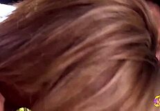 gorgeous thick lesbians use sex toy outdoors for mutual pleasure