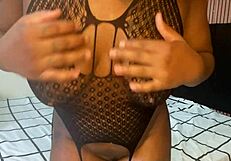 Ebony Teen Guides Your Jerk-Off to Cum Together