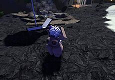 Roblox Slut Bent Over and Fucked in Public Beach