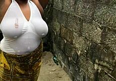 Dirty Bitch Fucked Hard During Outdoor Laundry