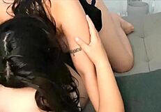 I's so excited watching this lesbian strapon riding and handjob leading to orgasm