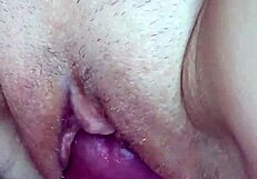Tight Pussy Lips Receive Warm Cumshot Close-Up