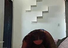 Slut Sitting On Rubber Dick And Sucking Her Lovers Cock On The Living Room Couch