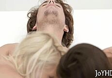 Teen acquires cock with blowjob and rough fucking