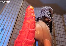 seahorse gets extreme with sloppy anal play. close-up shots reveal intense solo fun.