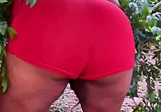 Evangelical Neighbor Caught Picking Fruits in Sexy Lingerie Outdoors