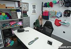 security guard emma starletto gets mouth fucked hard by shoplifter