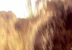 Blonde sucks boyfriend on beach almost caught