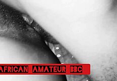 Ebony Couple Fucks Monster Cock