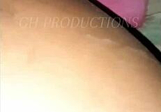 did you see that ghetto slut getting her holes stretched before a hard fuck?