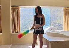 the maid in my house agrees to use lubricant with me for rough play