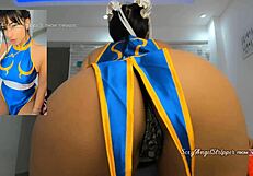 Chun Li Cosplay Big Ass Worship Oil On The Ass With Hot Jerk Off Instructions Joi