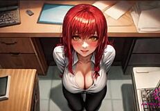 beautiful coworker with huge tits suggests blowjob at desk