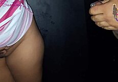 Group party with brunette cuckold watching big black cock action