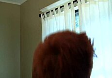 ginger butch georgia jones fingers and fucks lily cade with thick strap-on.